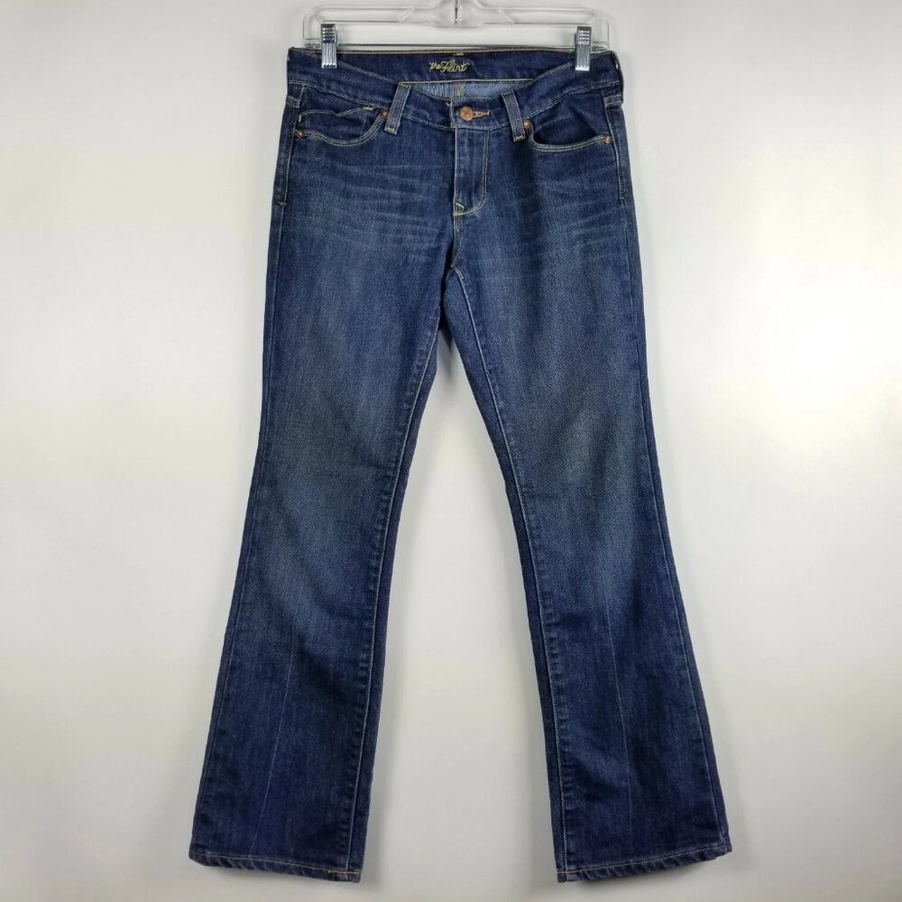 Old Navy Women's Playful Blue Flared Cotton-Blend Denim Jeans